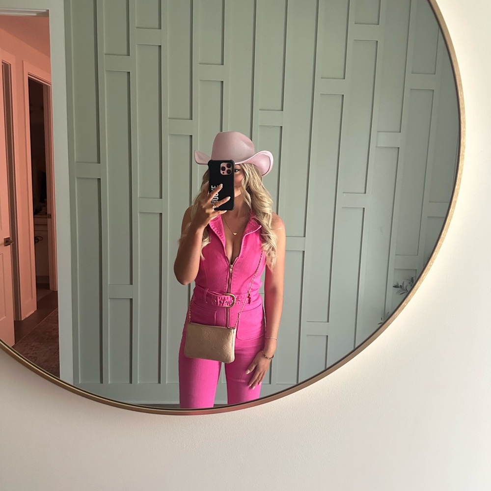 Show Me Your MuMu Pink Jumpsuit - Picture 6 of 7